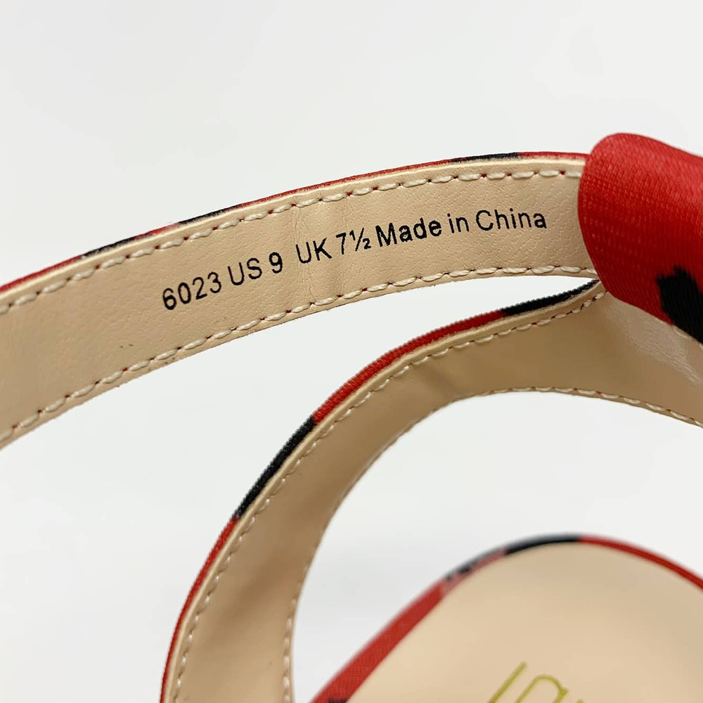 Cabi Red Leopard Print Siren Block Heel Sandals 9 - image 2